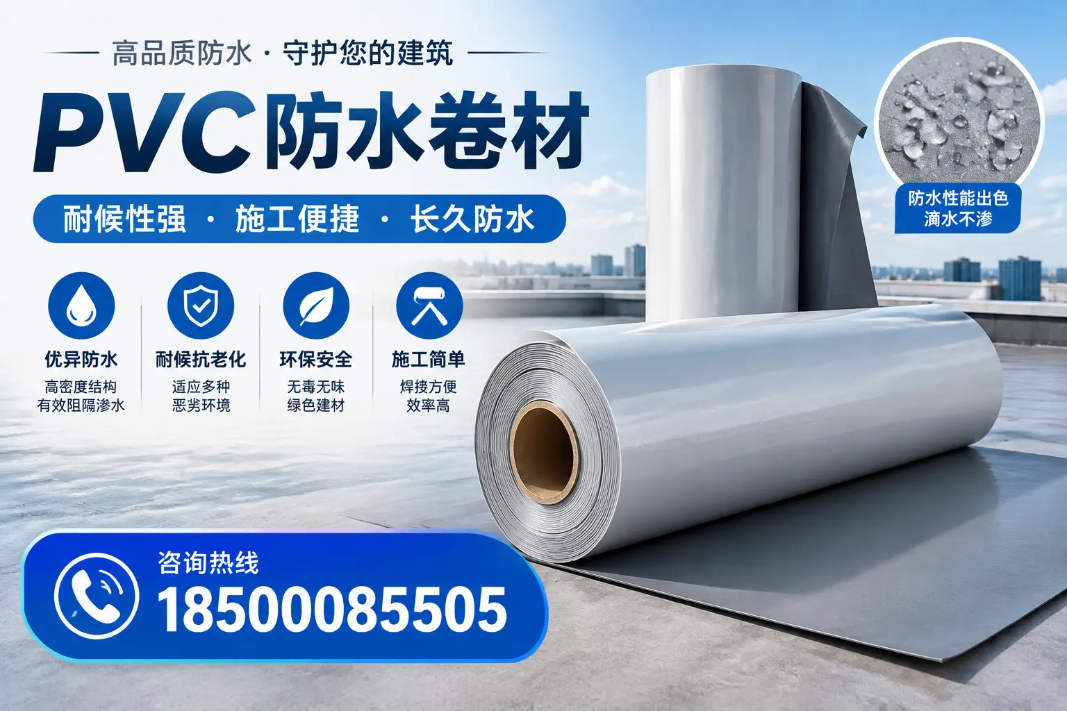 pvc防水卷材在乐东的行业应用前景分析